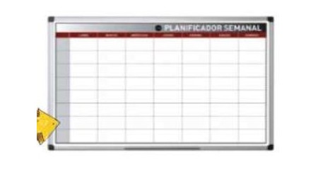 PIZARRA PLANIFICACION SEMANAL 60X90 METALICA BI-OFFICE