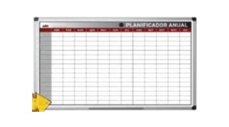PIZARRA PLANIFICACION ANUAL 60X90 METALICA BI-OFFICE