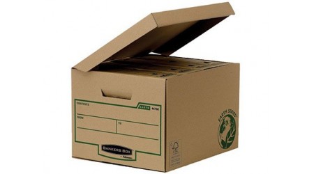 CONTENEDOR FELLOWES CARTON RECICLADO PARA ALMACENAMIENTO DE ARCHIVADORES CAPACIDAD 4 CAJAS DE ARCHIVO 80 MM
