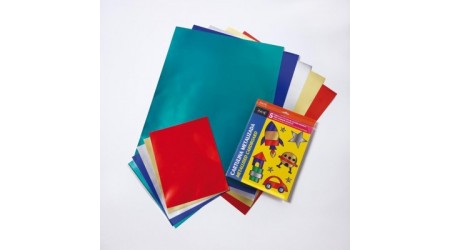 BLOC CARTULINA METALIZADA FOLIO 10 H COLORES SURTIDOS