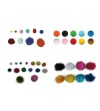 POMPONES BRILLANTES PACK 100 UNIDADES SURTIDAS TAMAÑO Y COLOR