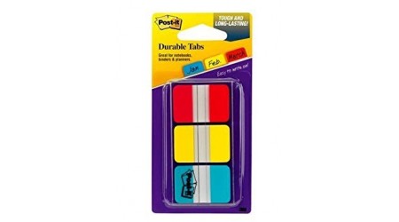 INDICE POST-IT RIGIDOS 25,4X43,1 ROJO,AMARILLO,AZUL