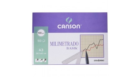 PAPEL MILIMETRADO A3 420x297 BLOC ENCOLADO 50 HOJAS 100 GR. GUARRO