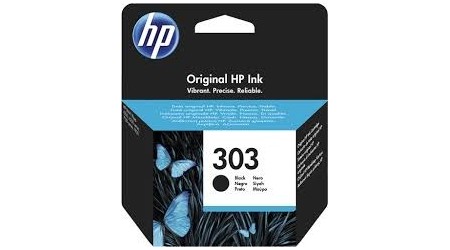 CARTUCHO H.P. Nº 303 NEGRO T6N02AE PARA HP ENVY PHOTO 6230,7130,7134,7830 - 200  PAG HEWLET PACKARD