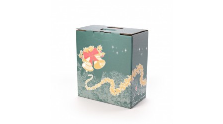 CAJA REGALO 6 BOTELLAS DECORADA