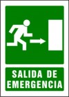 SEÑAL PVC A4 SALIDA DE EMERGENCIA FLECHA DERECHA