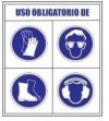 SEÑAL PVC A4 OBLIGATORIO USO EPI