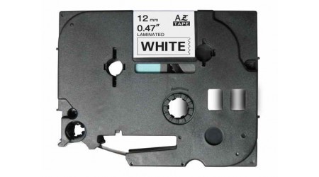 CINTA ROTULADORA COMPATIBLE TZe-231 BLANCO-NEGRO 12MM x 8 MT