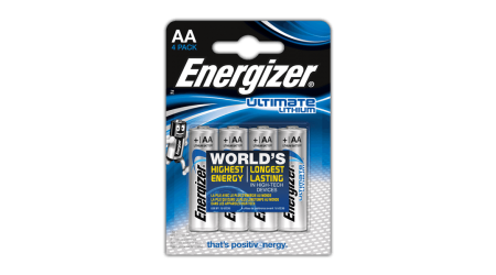 PILAS ALCALINAS ENERGIZER ULTIMATE LITHIUM AA 4 UDS