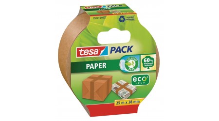 PRECINTO TESA 50M X  50MM PAPEL ECOLOGO MARRON - 60% MATERIALES DE ORIGEN BIOLOGICO - MANDRIL 100% CARTON RECICLADO
