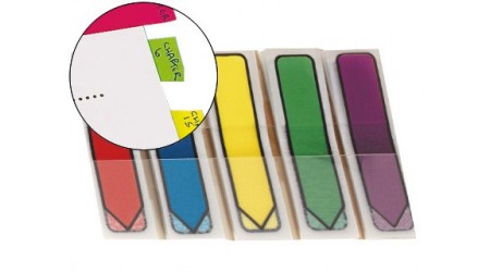 BANDERITAS SEPARADORAS FLECHA DISPENSADOR COLORES BRILLANTES POST-IT INDEX 100 UDS