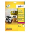 ETIQUETAS AVERY A4 POLYESTER BLANCO 99,1x139 MM C.ROMOS LASER CAJA 20H  80 UDS