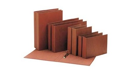 CARPETA 2 ANILLAS 25MM.CARTON CUERO 4º NATURAL