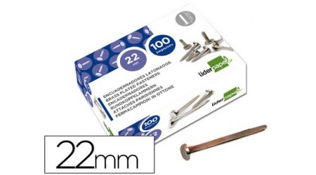 ENCUADERNADORES LIDERPAPEL N.4 22 MM -CAJA DE 100 NIQUELADOS