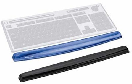 REPOSAMUÑECAS TECLADO FELLOWES GEL CRYSTALS NEGRO