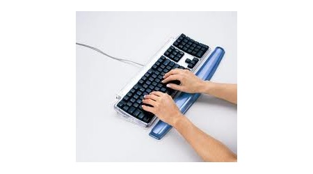 REPOSAMUÑECAS TECLADO FELLOWES GEL CRYSTALS AZUL