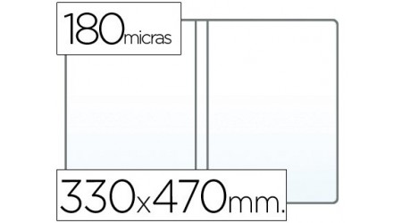 FUNDA PORTACARNET DOBLE FOLIO PVC CRISTAL 180 MICRAS