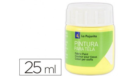 PINTURA PARA TELA LA PAJARITA AMARILLO CLARO 25 ML