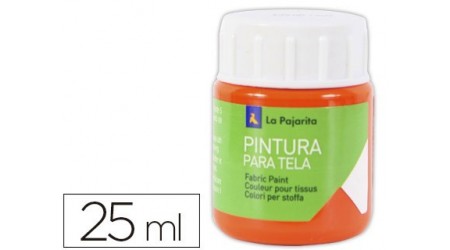 PINTURA PARA TELA LA PAJARITA ANARANJADO 25 ML