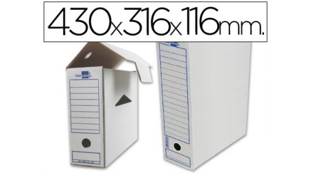 CAJA ARCHIVO DEFINITIVO LIDERPAPEL 106 LISTADOS DE ORDENADOR CARTON RECICLADO 325G/M2 BLANCO 430X116X316 MM