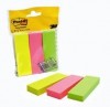 MARCAPAGINAS POST-IT 671-3 PACK 3 BLOCS 100 H. 25X76 NEON ROSA,  VERDE Y AMARILLO