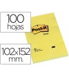 BLOC DE NOTAS ADHESIVAS QUITA Y PON POST-IT 102X152 MM CUADRICULADO -662-