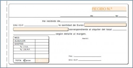 TALONARIO RECIBOS ALQUILER IVA DUPL. AUT.