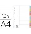 SEPARADOR Q-CONNECT CARTULINA JUEGO DE 12 SEPARADORES DIN A4-MULTITALADRO