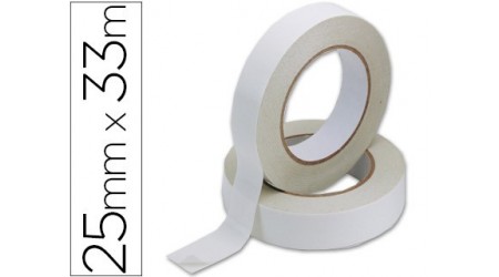 CINTA ADHESIVA Q-CONNECT DOBLE CARA 33 MT X 25 MM