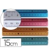 REGLA LIDERPAPEL 15 CM ALUMINIO COLORES SURTIDOS