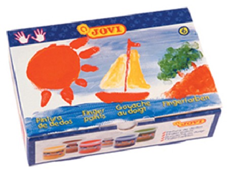 PINTURA A DEDOS JOVI 125 CC -6 COLORES SURTIDOS