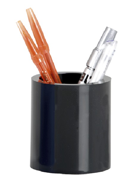 PORTALAPICES PLASTICO OPACO 770 COLOR NEGRO