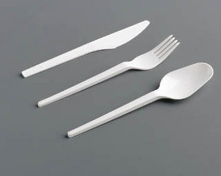 CUCHILLO BLANCO PLASTICO BOLSA 10 UDES.