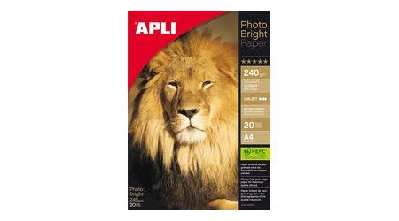 PAPEL FOTOGRAFICO BRILLANTE A4 240G. CAJA 20H.