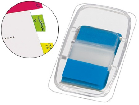 BANDERITAS SEPARADORAS Q-CONNECT DISPENSADOR DE 50 UNIDADES