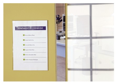 EXPOSITOR MURAL DE PARED A4 ADHESIVO