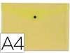 SOBRE BROCHE A4 PP AMARILLA TRANSPARENTE 34041