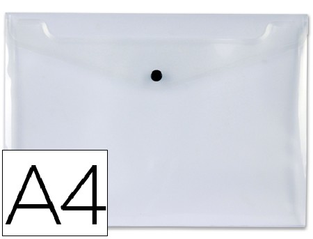 SOBRE BROCHE A4 PP TRANSPARENTE 34044