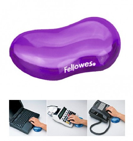REPOSAMUÑECAS RATON FELLOWES GEL CRYSTALS VIOLETA FLEXIBLE