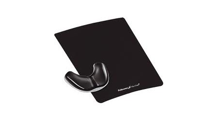 REPOSAMUÑECAS DESLIZANTE FELLOWES GEL CON CANAL ERGONOMICO COLOR NEGRO