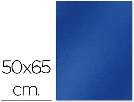 CARTULINA 50X65 CM METALIZADA AZUL