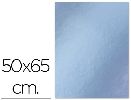 CARTULINA 50X65 CM METALIZADA PLATA