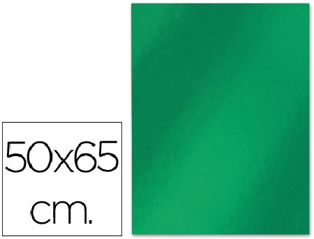 CARTULINA 50X65 CM METALIZADA VERDE