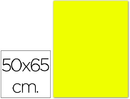 CARTULINA 50X65 CM  FLUORESCENTE AMARILLO