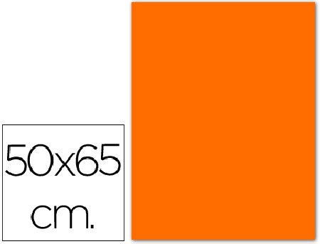 CARTULINA 50X65 CM  FLUORESCENTE NARANJA