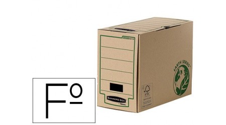CAJA ARCHIVO DEFINITIVO FELLOWES FOLIO CARTON RECICLADO LOMO 150 MM