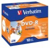 DVD-R 4,7 GB CAJA JEWELL IMPRIMIBLE INK-JET VERBATIM UNIDAD - CANON LPI 0,21 INCLUIDO