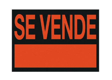 CARTEL PVC "SE VENDE" FLUORESCENTE 50x35 CM
