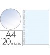 FUNDA MULTITALADRO FOLIO PP CRISTAL 120MC 100 U. Q-CONNECT