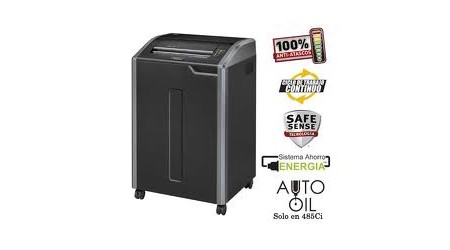 DESTRUCTORA FELLOWES 485ci 30 HOJAS 142 LITROS PARTICULAS